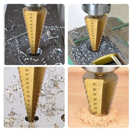 HSS 4241 Cobalt Multiple Hole 50 Sizes Step Drill Bit Set Tools