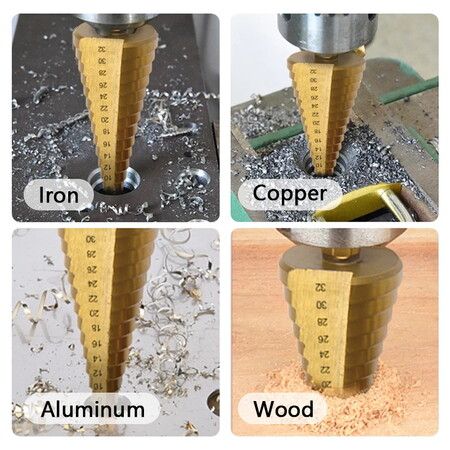 HSS 4241 Cobalt Multiple Hole 50 Sizes Step Drill Bit Set Tools