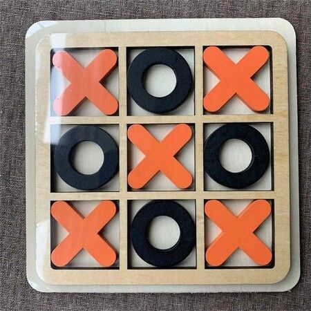 Wooden Board Game, Tic Tac Toe Table Chess Toys Improve Intelligence Chess