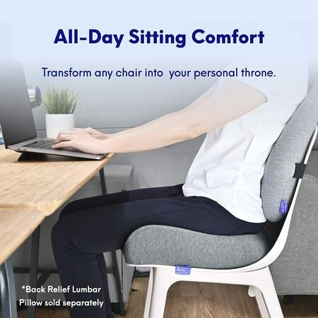 Relieving Seat Cushion For Long Hours Of Sitting In The Office And Home Chair - Extra Dense Memory Foam For Soft Support,Car And Chair Pad For Hip, Coccyx