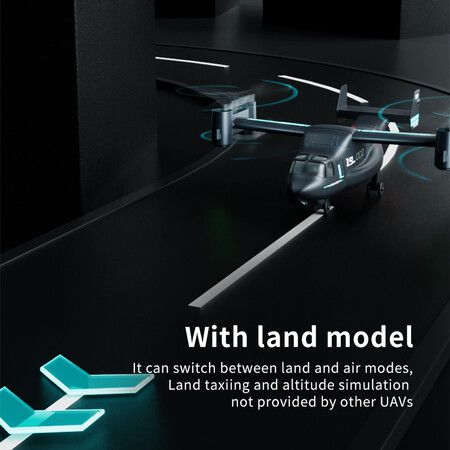 2023 RC Drone Model Toys Amphibious Land Air Aerial Osprey Dron Brushless With HD Camera GPS FPV Helicopter For Children Toy Dual Batteries