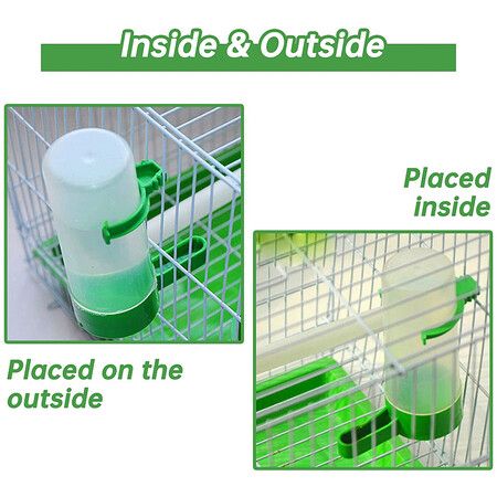 Bird Water Dispenser for Cage, 2pcs Bird Water Bowl 60ml Automatic No Mess Gravity Feeder Bird Watering Supplies