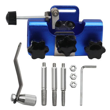 Chainsaw Sharpener Manual Mini Chainsaw Sharpening Jig Set Blue