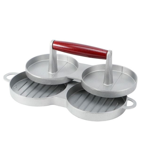 2 In 1 Round Shape Hamburger Presses High Quality Aluminum Alloy Meat Beef Grill Burger Mold Rice Ball Meatloaf Kitchen Tool