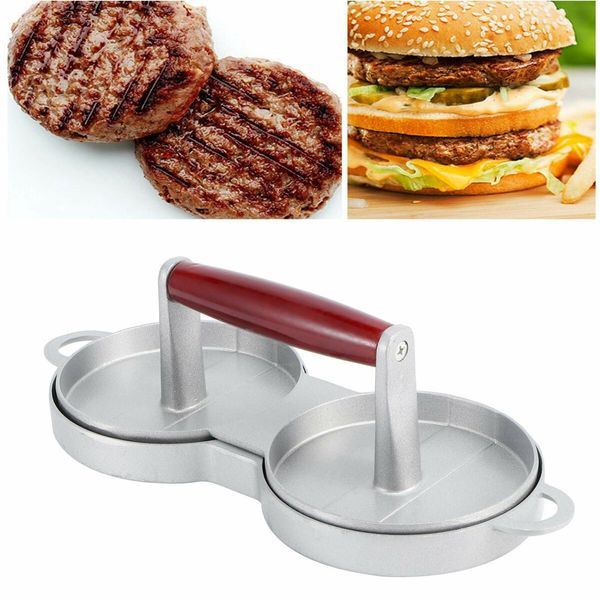 2 In 1 Round Shape Hamburger Presses High Quality Aluminum Alloy Meat Beef Grill Burger Mold Rice Ball Meatloaf Kitchen Tool