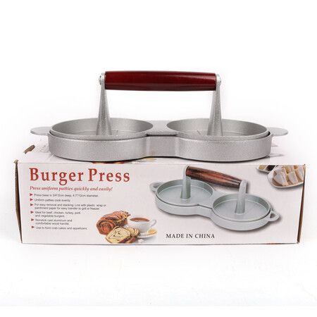 2 In 1 Round Shape Hamburger Presses High Quality Aluminum Alloy Meat Beef Grill Burger Mold Rice Ball Meatloaf Kitchen Tool