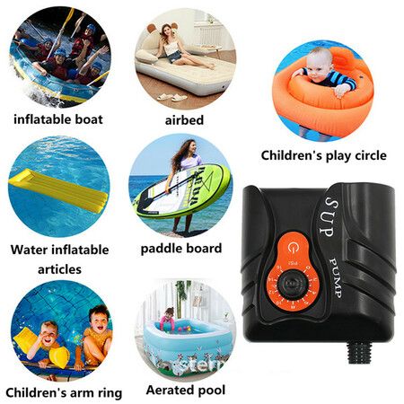 Electric SUP Air Pump Portable 16PSI High Pressure Inflator Air Compressor 12V For Outdoor Paddle Surfing Board Airbed Mattress