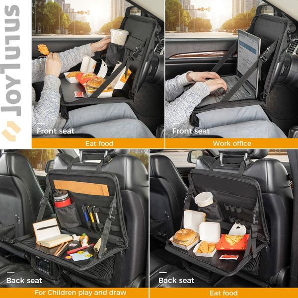 3 in 1 Steering Wheel Eating Tray Car Back Seat Laptop Desk Multifunctional Car Work Table for Writing Car Organizer