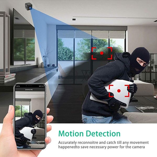 Mini Wireless WiFi Camera HD 1080p Night Version People Detection Motion Detection Easy Installation DVR Camcorder Indoor Outdoor Security Monitoring Cameras