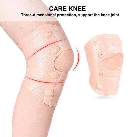 Knee Brace, Ultra Thin Silicone Knee Compression Sleeve Support Brace Size L