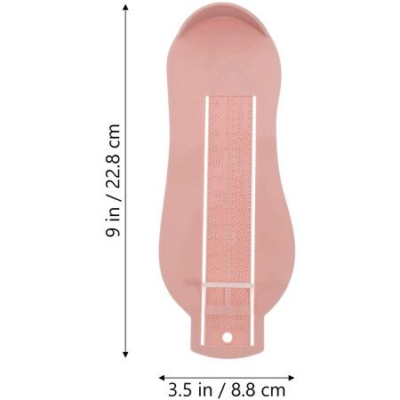 Baby Foot Measurer Kids Shoes Size Length Measuring Ruler, Foot Gauge Ruler Tools for Toddler Children (Plain Pink)