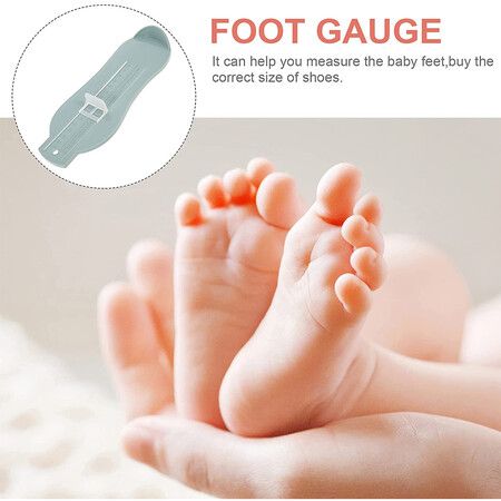 Baby Foot Measurer Kids Shoes Size Length Measuring Ruler, Foot Gauge Ruler Tools for Toddler Children (Plain Blue)