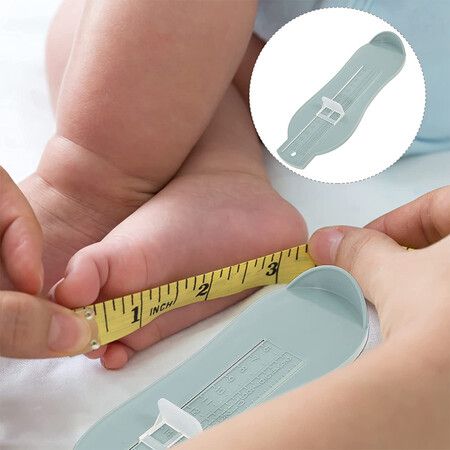 Baby Foot Measurer Kids Shoes Size Length Measuring Ruler, Foot Gauge Ruler Tools for Toddler Children (Plain Blue)