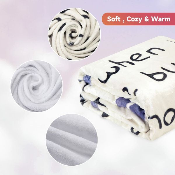 Premium Dear Mom Blanket Presents for Mother's Day Soft Cozy Flannel Throw Blanket Moms Blanket Gift-140*180 CM