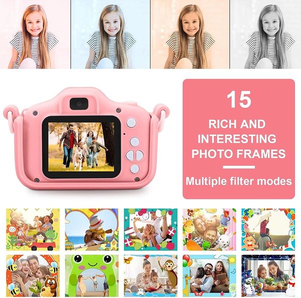 Children Digital Camera 1080P 20MP Cartoon Mouse Mini Camera Educational Toys Children's Birthday Gifts