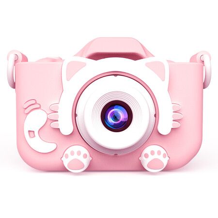 Kids Camera 1080P HD Digital Video Cameras with 32GB SD Card Mini Rechargeable Toddler Toys Camera for 3-12 Years Girls Best Gifts for Kids (Pink)