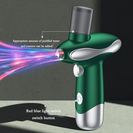 Photon Facial Hydrator Make Up Skin Moisturizing Nano Mist Sprayer Green