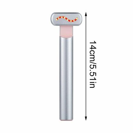 EMS SkinCare Beauty Instrument Rotating Hot Compress Heating Vibration Therapy Wand Silver