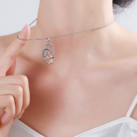 Mothers Day Gift Ideas Pendant Copper Zirconia Necklace Birthday Gifts for Mom Women From Daughter