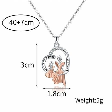 Mothers Day Gift Ideas Pendant Copper Zirconia Necklace Birthday Gifts for Mom Women From Daughter