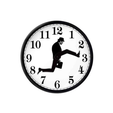 Ministry Of Silly Walk Wall Clock Comedian Home Decor Novelty Wall Watch Funny Walking Silent Mute Clock