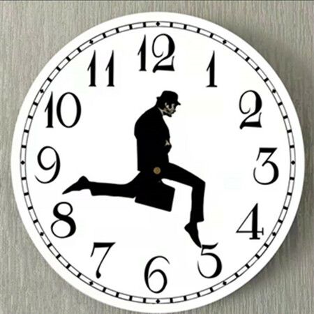 Ministry Of Silly Walk Wall Clock Comedian Home Decor Novelty Wall Watch Funny Walking Silent Mute Clock