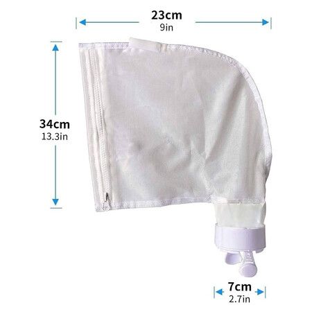 Pool Spa Part Nylon Mesh Pool Cleaner All Purpose Bag Fits Polaris 280, 480 Pool Cleaner Zippered All Purpose K13 K16(2 Pack)