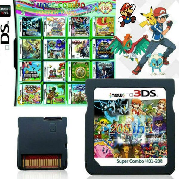 SHENGANG 208&482 in1 Game Cartridge, Games containing top 208in1 , dsi games