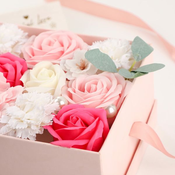 Gifts for Her, Women, Mom, Wife, Girlfriend, Soap Rose Scented Soap Carnation Flower Box, Birthday, Mother's Day, Valentine's Day,