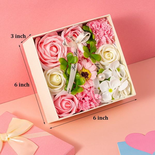 Gifts for Her, Women, Mom, Wife, Girlfriend, Soap Rose Scented Soap Carnation Flower Box, Birthday, Mother's Day, Valentine's Day,