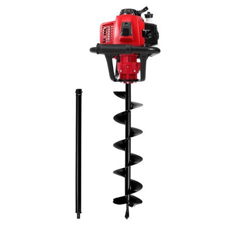 Giantz 80CC Post Hole Digger 200mm Petrol Drill Extension Auger Bits