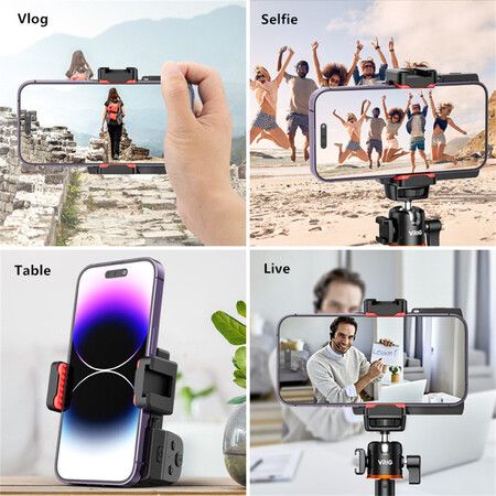 Telefon Griff Handheld Selfie Booster Grip mit  Fullen Licht Bluetooth Fernausloser Grip fur Smartphone Mobile