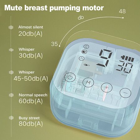 Rechargeable Electric Breast Pump Nursing Breastfeeding Easy Carry Outdoor LCD Touch Screen Control