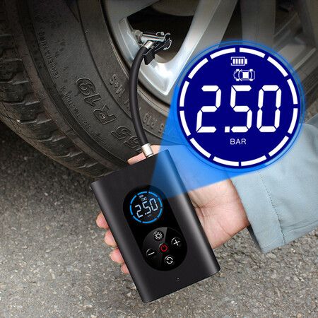 Portable Electric Cordless Tire Inflator Digital Rechargeable Auto Air Pump for Motorcycle Car Balls