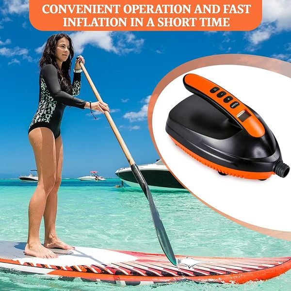 Portable SUP Air Pump, Digital Smart Inflate and Deflate Dual Use High Pressure Electric SUP Inflator, Electric SUP Pump for Stand Up Paddle Board Inflatable Tent