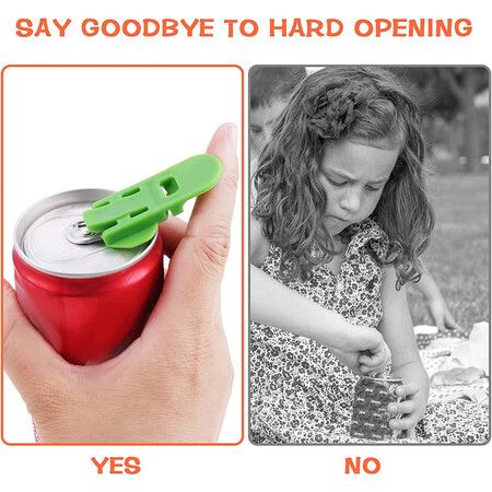 6 Pieces Manual Easy Can Opener, Soda Beer Can Opener Beverage Can Top Ring Opener Tool