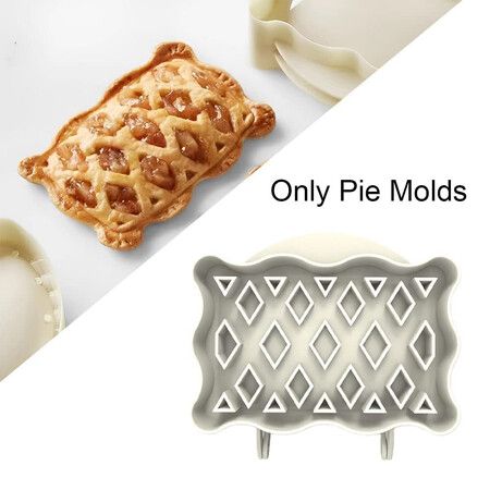 Hand Pie Molds, 3PCS Dough Presser Pocket Pie Molds for Thanksgiving Halloween Party