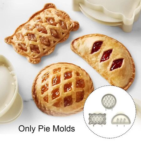 Hand Pie Molds, 3PCS Dough Presser Pocket Pie Molds for Thanksgiving Halloween Party