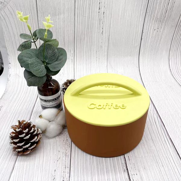 Silicone Coffee Filter Paper Holder Kitchen Storage Organizer with Lid-Brown