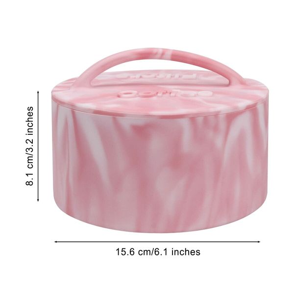 Silicone Coffee Filter Paper Holder Kitchen Storage Organizer with Lid-Pink