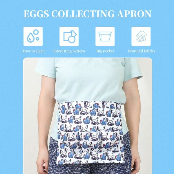 Eggs 3 pockets Collecting Gathering Holding Apron for Chicken Hense Duck Goose Eggs Housewife Farmhouse Kitchen Home Workwear S