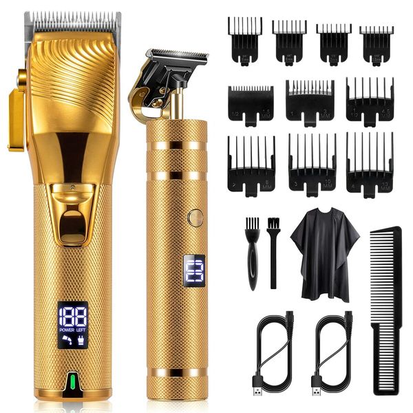 Hair Clippers for Men Professional Hair Trimmer Set Clippers Beard Hair Cutting Rechargeable T Outliner Shaver