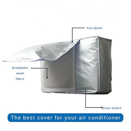 Air Conditioner Cover Outdoor Device Cover Main Machine Cover Waterproof Anti-Dust Anti-Snow Cleaning Bag Protector Size B