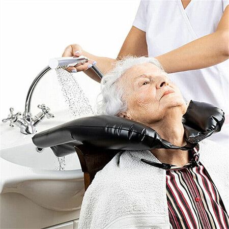 Mobile Inflatable Salon Hair Wash Sink Basin Shampoo Tray Washing Bowl  For Washing and Cutting Hair Elderly Pregnant Women With Air Pump And Shampoo Brush