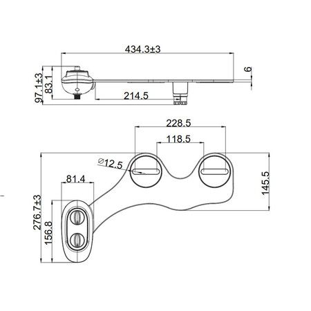 Hot and Cold Fresh Water Spray Bidet Toilet Seat Attachment with Self-Cleaning Double Nozzle and Adjustable Water Temperature