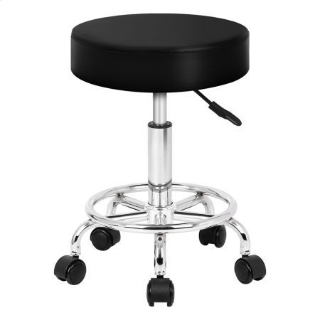 ALFORDSON Salon Stool Round Swivel Barber Hair Dress Chair Gas Lift Black