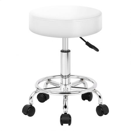 ALFORDSON Salon Stool Round Swivel Barber Hair Dress Chair Gas Lift White