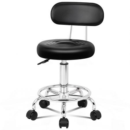 ALFORDSON Salon Stool Round Swivel Barber Hair Dress Chair Declan Black