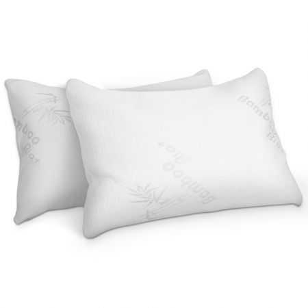 STARRY EUCALYPT Memory Foam Pillow Twin Pack Pillows Bamboo Fabric Cool Gel