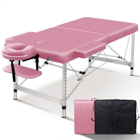 ALFORDSON Massage Table 2 Fold 75cm Foldable Portable Bed Desk Aluminium Lift Up